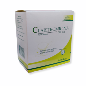 Claritromicina 500 mg - Tabletas recubiertas - X Unidad