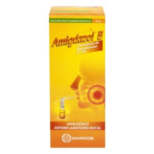 FRASCO 20 ML Amigdazol B 0.15% Solución para Pulverización Bucal