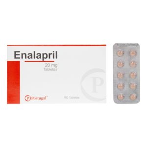 Enalapril 20mg Tabletas  Requiere receta médica  X Blister