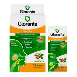 Gloranta Caramelos Sabor Jengibre y Menta  X Sobre