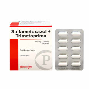 Sulfametoxazol + Trimetoprima 800mg - 160mg Tableta Requiere Receta Medica X Blister