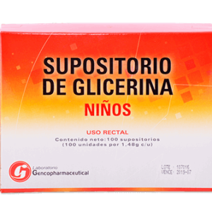 Supositorio De Glicerina Para Niños Uso Rectal - X Tira 5 Unidades